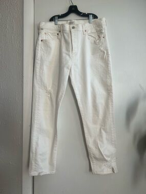 Citizens Of Humanity White Distressed Boyfriend Jeans